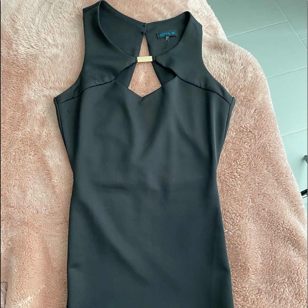 Satin Black Suit Dress